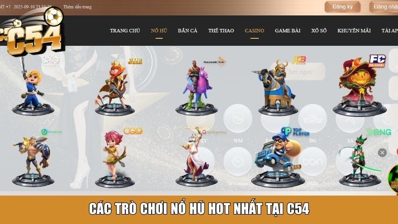 Các trò chơi nổ hũ hot nhất tại C54